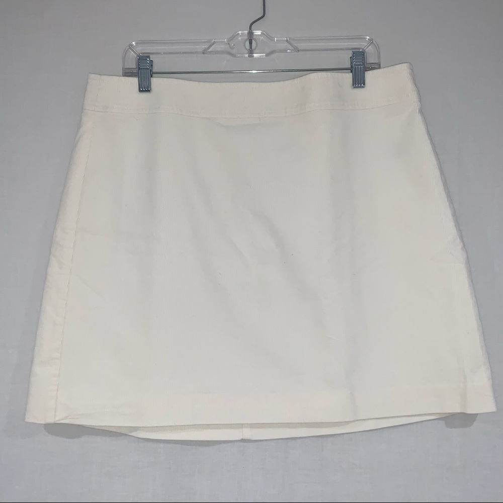Winter White J.Crew Corduroy Mini Skirt